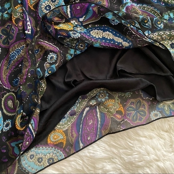 Lots of Love by Speechless Asymmetrical Patterned Dress | Black & Multicolor | L - Picture 5 of 5